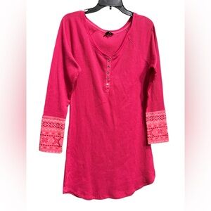 Pink Fleece Sleeve Nightgown
